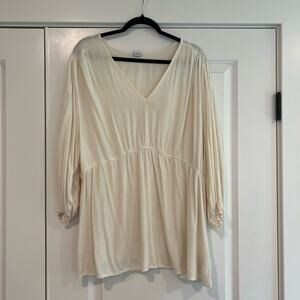 Loft Maternity Women's 3/4 Sleeve Babydoll Blouse Plus Size XXL‎